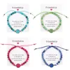 Böhmische Kristall Druzy Charms Natürliche Achat Perlen Armbänder mit Karte Handgemachte geflochtene Freundschaft Armband Für Frauen Schmuck Party Geschenk
