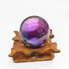 30 mm Titanium Quartz Crystal Ball Angel Aura Gemstone Magic Sphere Reiki Healing Home Decorative Balls Gift291y