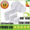 Yüzey 9W 15W 23W 28W Yuvarlak / Kare LED Panel Işıkları CREE Dim Downlight Armatür Gömme Tavan Aşağı Işıklar Freeshipping Monteli