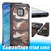 Camouflage Telefon Case dla iPhone 11 Pro Max XR PC TPU 2 w 1 Anti-pukaj tylna pokrywa dla Samsung S10 S9 Plus