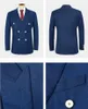 Klassische zweireihigen Navy BlueGroomsmen Anzüge Schwarz-Revers-Bräutigam-Smoking 2 Stück Männer Anzüge Hochzeit / Prom Bester Mann Blazer (Jacket + Pants)