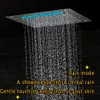 Badrum duschpanel med massage jets och LED tak dusch huvud bad termostatisk mixer ventil kran regn vattenfall dusch kran gf5326