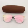 Wholesale- Top quality Sunglasses for Women Fashion Vassl Gold Metal Frame Red Colorful Sun glasses Eyewear Come Brown Box