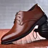 Sapatos masculinos de couro sapatos sociais para todos os gostos sapatos casuais absorventes de choque resistentes ao desgaste sapatos masculinos grandes 38-48