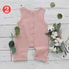 Letni Maluch Baby Boys Kombinezony Pani Pościel Bawełna Okrągły Kołnierz Bez Rękawów Puste Kombinezon Kids Body Baby Romper 0-24m