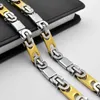 Sunnerlees Fashion Jewelry Rostfritt stål Necklace 8mm Geometric Byzantine Link Chain Silver Gold Color Men Women Gift SC132 N4586462