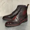 Vintage Martin Boots for Men mode High Cut Men Designer Shoes New Patchwork Designer Martin Boots Plus Size 39-48