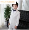 Desgaste formal do garoto de lapela garoto completo designer bonito de menino de meninos de casamento de meninos vestidos custommade jacketpantievest a29