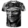 Nueva camiseta de moda 3D Casual American Indian Face Summer Style Hombres Mujeres Tops Manga corta Creative Printed Tees ZCQ035