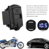 Freeshipping 12V USB-oplader Voltmeter Dual Port USB-oplader Socket Voltage Tester Voltmeter met Draden voor Auto Motorfiets Boot Auto Styling