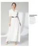 Europejski projekt mody NOWOŚĆ DAMNY ZWRÓWNIK KORCLINY KRÓTKO TAILIZA Z WYSOKIEM Z BAŁKI SUNT BAŁY TASSEL Maxi Long Dress Vestidos