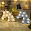 Mesa bonito Crianças Lâmpada do Natal Luzes LED Flamingo Unicorn coração forma abacaxi lanterna lâmpadas de decoração para casa na noite luz quarto Modeling