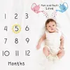 Pasgeboren Baby Milestone Dekens 64 stijlen Baby Po Dekens Bloemen Baby Pography Achtergronden Prop Cartoon Newborn Wrap Swaddlin9212039