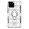 Carro Magnético dedo Anel Holder Full Protect Phone Case Anti-Fall Kickstand PC Difícil Capa para iPhone 11 Pro Max Samsung S10 J2