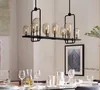 Modern Glas Candle Pendant Lamp Rökglas Bubbla Suspension Ljus Hotell Hall Restaurang Dinning Room Bar Hängande Belysning Myy