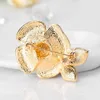 New Brooches Pin Festive Party Supplies Luxury UK Remebrance Day Gift Gold Tone Red Diamante Crystal Pretty Flower B7927794