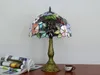 Tiffany Table Lamp Vintage Flowers Table Lights E27 Retro Mediterranean Style Table Lamp Bedroom Dining Room Art Desk Light