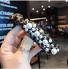 Женщины девочки Rainbwo Leopard Print Hair Band Bead Bead Geasues High Elastic Rog