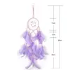 New India Handmade Led Light Dream Feathers Feathers 자동차 집 벽 집 벽 교수형 장식 장식 선물 선물 Dreamcatcher Wind Chime