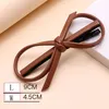 S910 Fashion Jewellery Vintage Handmade PU Leather Bowknot Berrete Hair Clip Dames haarspeld Dukbill Tanded Barrettes9346919