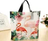 Flamingo Gedrukt Plastic Gift Bag Handgrepen Plastic Zakken Kleding Winkelen Tas Opbergtas Feestartikelen Winkelen Verpakking Bruiloft Decor