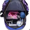 Sjöjungfru ryggsäckar glitter skolväska ryggsäck sequins bookbags mode handväska utomhus resa axel knapsack med penna väska B4225