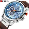 Curren Moda Kuvars Erkekler Saatler Üst Marka Lüks Erkek Saat Chronograph Spor Erkek Bilek İzle Tarihi Hodinky Relogio Masculino C19021601