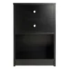 Nightstand Bedside End Table 2 Drawer Storage Shelf Bedroom Furniture Black262H9539037