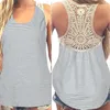 Plus Size Summer Tank Top Womens Tunic Striped Lace Patchwork O Neck Tops Sleeveless Ladies Beach Clothes Women haut femme