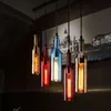 röd glas hängande lampa