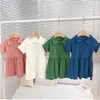 Le ragazze vestono il cotone classico POLO Risvolto Midi Gonna Abiti a maniche corte color caramella Estate Casual Princess Dress Baby Abbigliamento per bambini ZYQ193