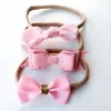 3pcsset européen bébé fille bandeau en nylon cheveux arcs enfants bande de cheveux oreilles de lapin accessoires de cheveux ensemble bandeaux 4261128