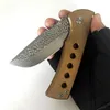 Begränsad anpassning Version Chaves Redencion 228 Folding Kniv Damaskus blad TC4 Titan Knivar Pocket EDC Utomhus Starka Taktiska Jakt Camping Verktyg