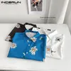 개발 남성 꽃 인쇄 셔츠 짧은 소매 턴 다운 칼라 셔츠를 끄는 캐주얼 느슨한 블라우스 남성 여름 하와이 탑 Camisa S-3XL