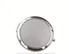 300 pièces livraison gratuite 70mm poche Compact miroir favorise rond métal argent miroir de maquillage cadeau promotionnel