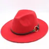 レディースフェルト帽子冬Fedora Hat Women模造ウール古典的なイギリスの秋の怠惰なジャズストリートウェアは男性のための帽子を感じた帽子cny789