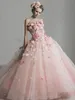 Bellissimi abiti da ballo principessa Abiti Quinceanera 2019 Abiti da ballo in organza senza spalline Sweet 16 Girls robe de mari￩e