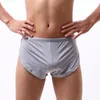 Homens Sexy Side Split Boxers Shorts Trunks Briefs Adultos Low Rise Underwear