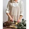 Literário Fresco simples algodão nórdico e linho aventais para a cozinha feminina cozinha de cozinha de cozinha 9089840