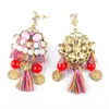 Creative fashionable trend multi layer tassel earrings hot sale wholesale high quality bead earrings women stud earrings