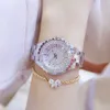 2018 nuevo de la manera superior de la marca de lujo del reloj de las mujeres del diamante del oro de plata señoras de las mujeres del reloj de cuarzo reloj de oro relojes de las mujeres Y19062402