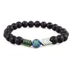 Natural Vulcânica Lava Pedra Essencial Difusor Difusor Braceletes Bangle Healing Equilíbrio ioga Ímã Ímã Pulseira Beads Bracelet