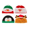 Hat festa de Natal do pinguim Elk Natal Hat desenhos animados Xmas vermelho de Papai Noel Boneco de neve Chapéu Crianças Adulto