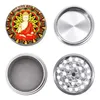 Muti Patterns Skull Picture Herb Grinder Tobacco Smoking Accessories Colorful Zinc Alloy Grinders 50mm Diameter 4 Layers GR270