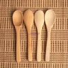 500pcs Delikat kök med Condiment Jam Spoon Kaffe Spoon Liten Trä Baby Honey Spoon 12.8 * 3cm