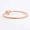 Classic gold bracelet for Pandora base chain heart buckle gold plated New heart shaped diamond snake chain fashion women single pr202F