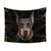 BeddingOutlet Rottweiler Tapisserie 3D Animal Imprimé Tapis Mural pour Salon Feu Chien Tenture Tapisseries Décor 150x200 cm T200601