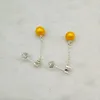 925 sterling silver pearl rear mounted diamond eardrop female tassel short style temperament versatile fashionable earring stud