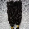 Capelli ricci crespi afro brasiliani non trattati 2 pezzi senza trama di capelli umani sfusi per intrecciare capelli umani 200G per intrecciare sfusi senza attacco