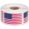 Amerikanska flaggan klistermärken rulla oss president kampanjetiketter val presentpaket klistermärke kreativa självständighet dag fest leveranser